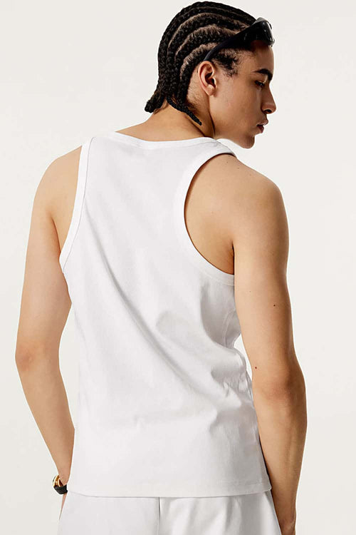 Men's Lightweight Athletic Muscle Tank - White