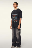 Vintage Racing Graphic Distressed Tee - Fried Snowflakes