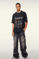 Vintage Racing Graphic Distressed Tee - Fried Snowflakes