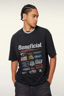 Vintage Racing Graphic Distressed Tee - Fried Snowflakes