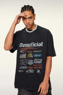 Vintage Racing Graphic Distressed Tee - Fried Snowflakes