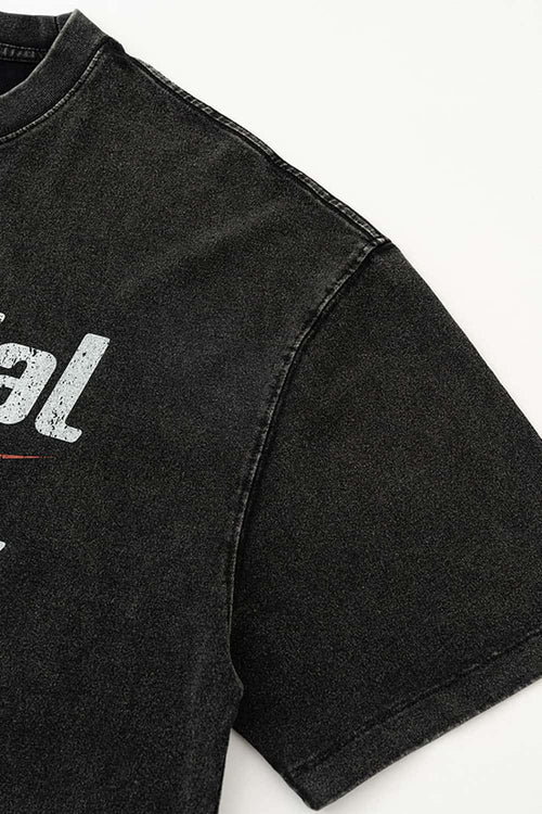 Vintage Racing Graphic Distressed Tee - Fried Snowflakes