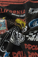 Vintage Racing Graphic Distressed Tee - Fried Snowflakes