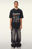Vintage Racing Graphic Distressed Tee - Fried Snowflakes