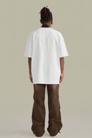 Vintage Racing Graphic Distressed Tee - White