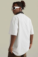 Vintage Racing Graphic Distressed Tee - White