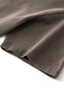 Heavyweight Distressed Washed Cotton Tee - Coffee