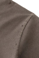 Heavyweight Distressed Washed Cotton Tee - Coffee