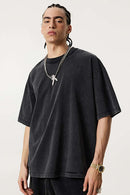 Heavyweight Distressed Washed Cotton Tee - Fried Snowflakes