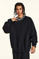 Heavyweight Fleece Loose-Fit Sweatshirt - Black