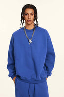 Heavyweight Fleece Loose-Fit Sweatshirt - Colorful Blue