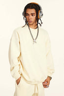 Heavyweight Fleece Loose-Fit Sweatshirt - Cream Apricot
