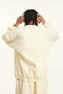 Heavyweight Fleece Loose-Fit Sweatshirt - Cream Apricot