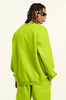 Heavyweight Fleece Loose-Fit Sweatshirt - Fluorescent Green