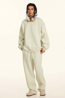 Heavyweight Fleece Loose-Fit Sweatshirt - Gray Apricot