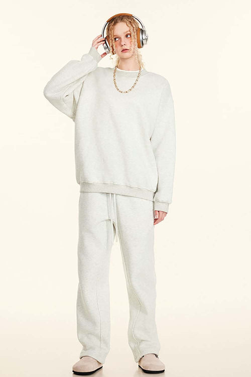 Heavyweight Fleece Loose-Fit Sweatshirt - Oat Gray