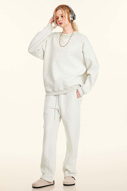 Heavyweight Fleece Loose-Fit Sweatshirt - Oat Gray