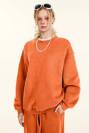 Heavyweight Fleece Loose-Fit Sweatshirt - Orange