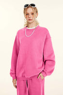 Heavyweight Fleece Loose-Fit Sweatshirt - Rose Pink