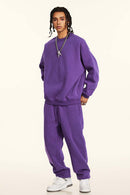 Heavyweight Fleece Loose-Fit Sweatshirt - Royal Plum