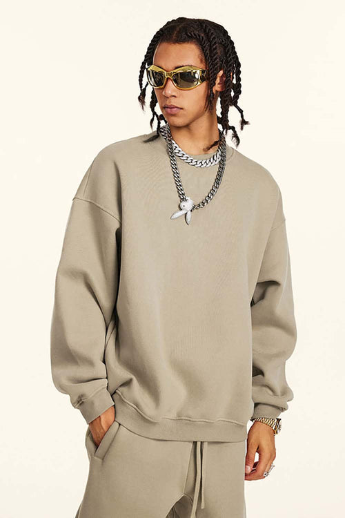 Heavyweight Fleece Loose-Fit Sweatshirt - Sandy Dune