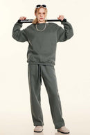 Heavyweight Fleece Loose-Fit Sweatshirt - Vitex Ash