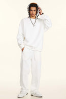Heavyweight Fleece Loose-Fit Sweatshirt - White