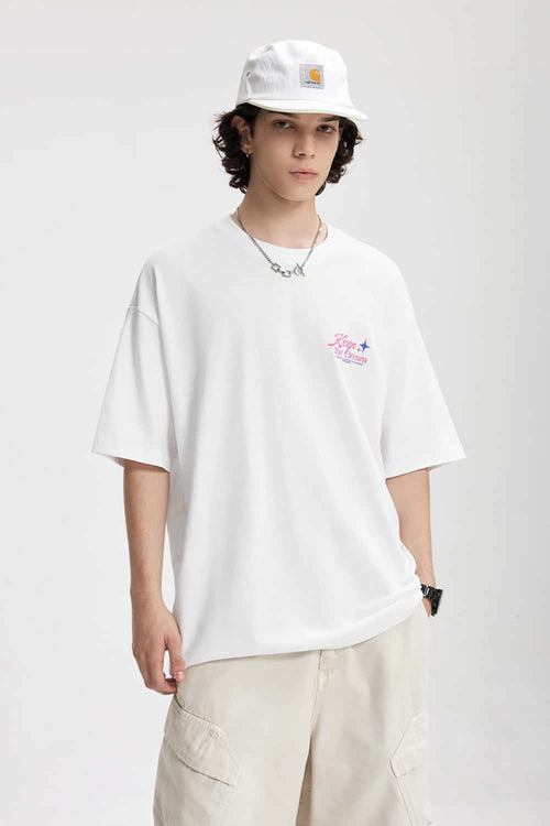 Vintage Graphic Streetwear Tee - White