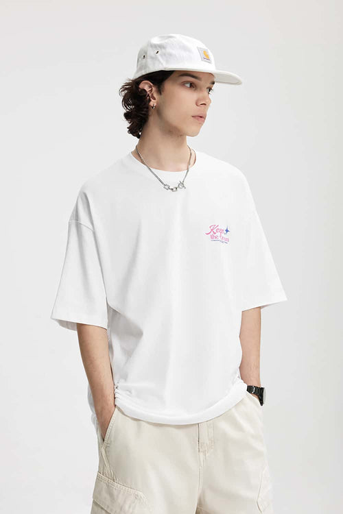 Vintage Graphic Streetwear Tee - White