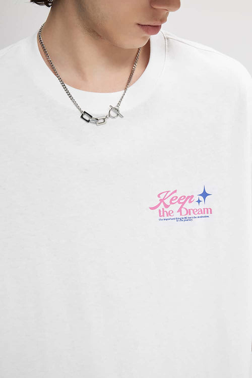 Vintage Graphic Streetwear Tee - White