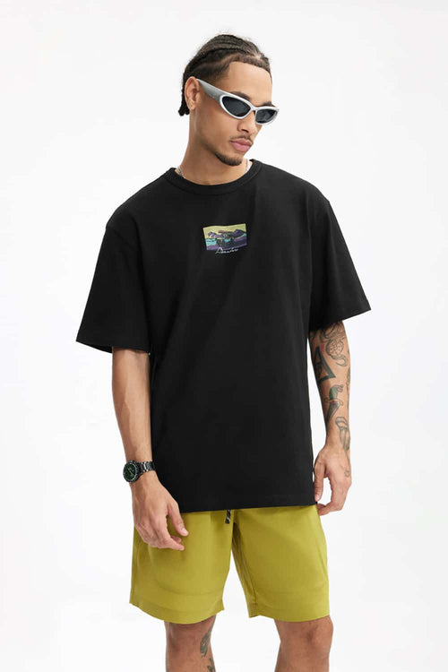Heavyweight Cotton Graphic Tee - Black