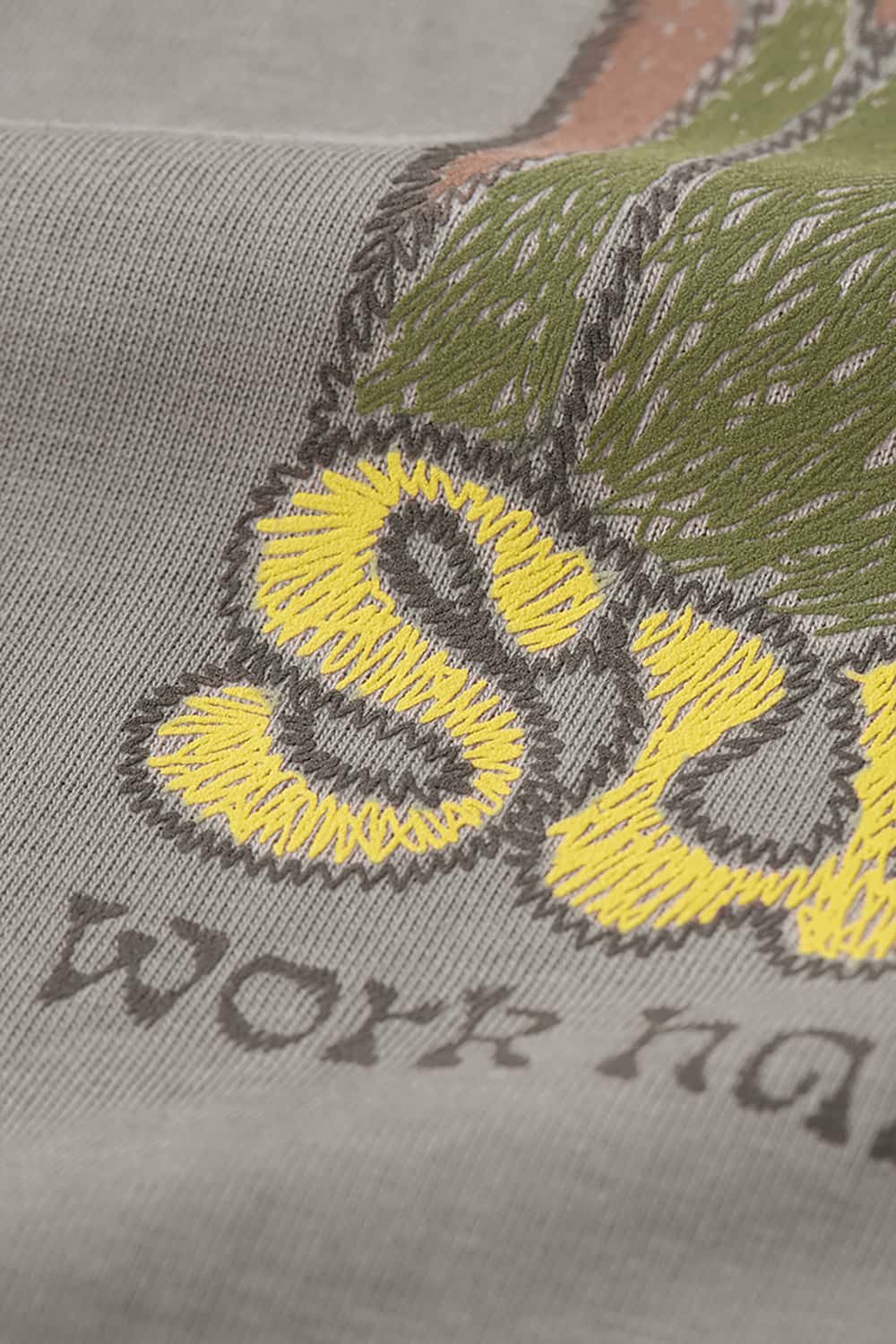265G Outdoor Embroidered Puff Print Heavyweight Casual T-Shirt