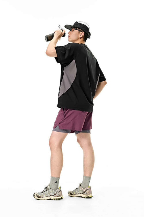 Coolmax Flatlock Active Tee - Black