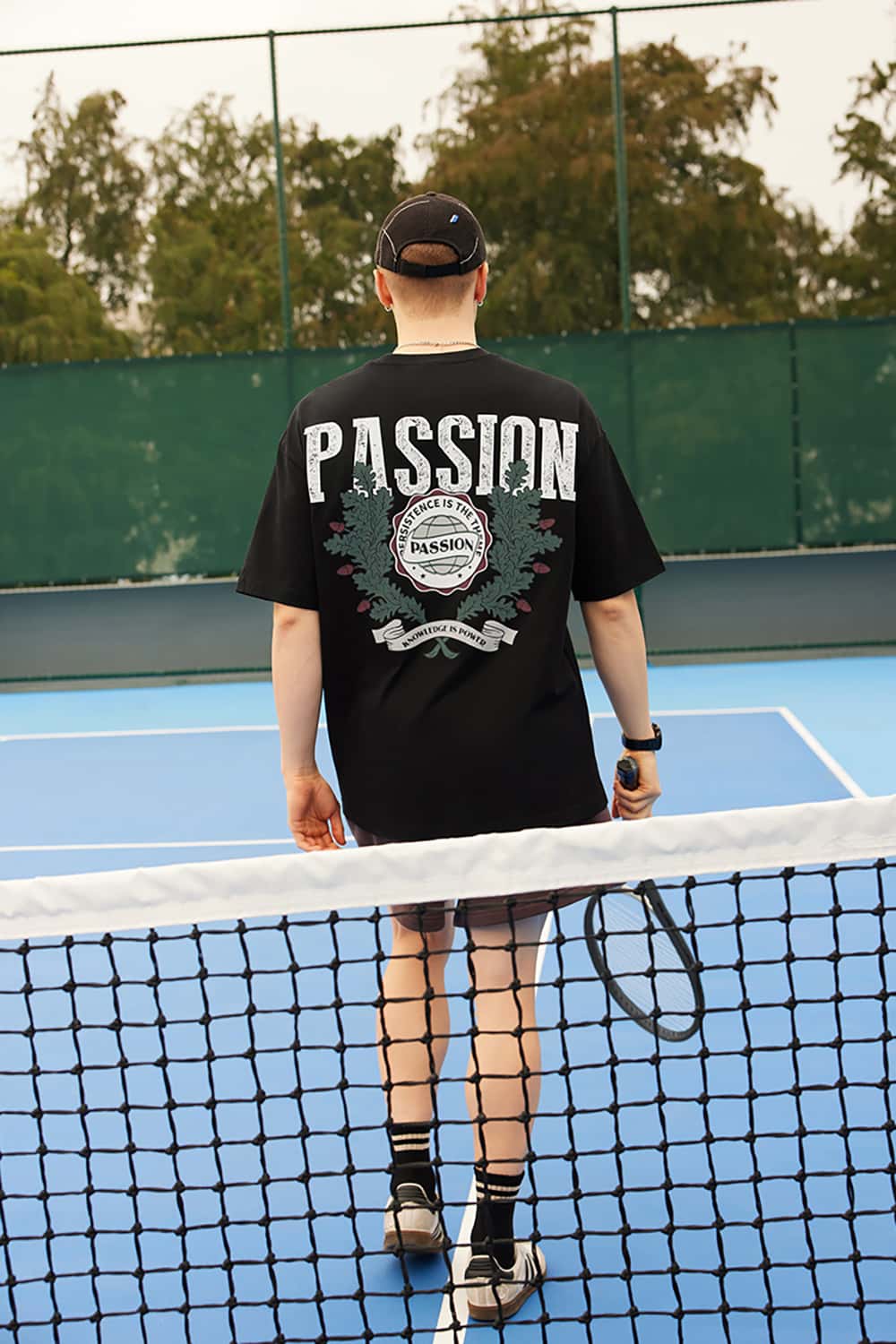"Passion" Print Casual Streetwear Loose-Fit Short Sleeve T-Shirt