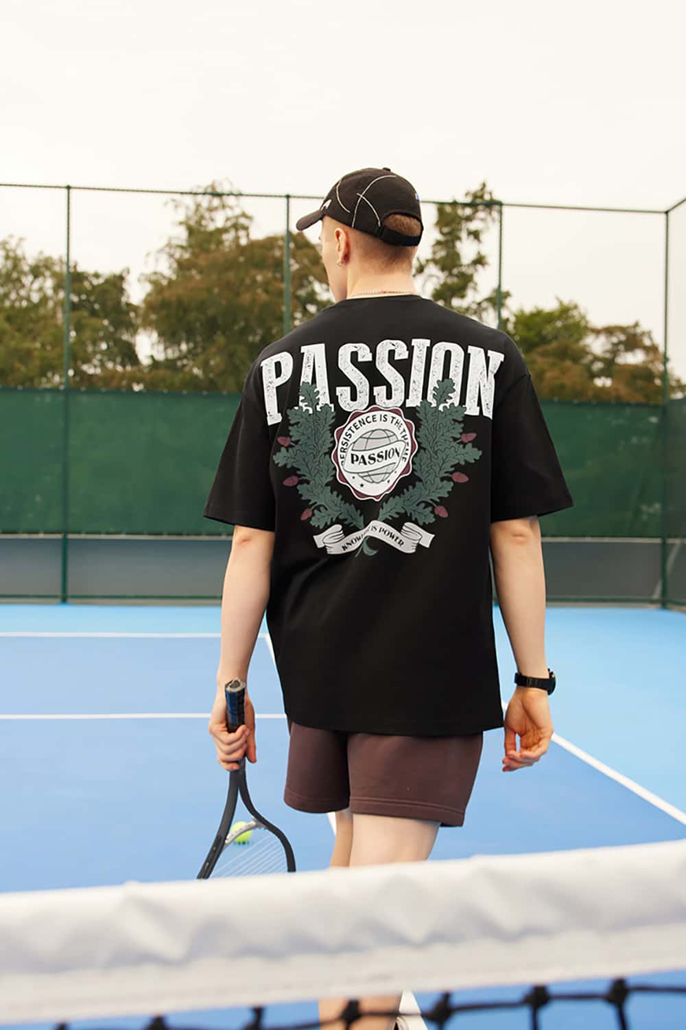 "Passion" Print Casual Streetwear Loose-Fit Short Sleeve T-Shirt