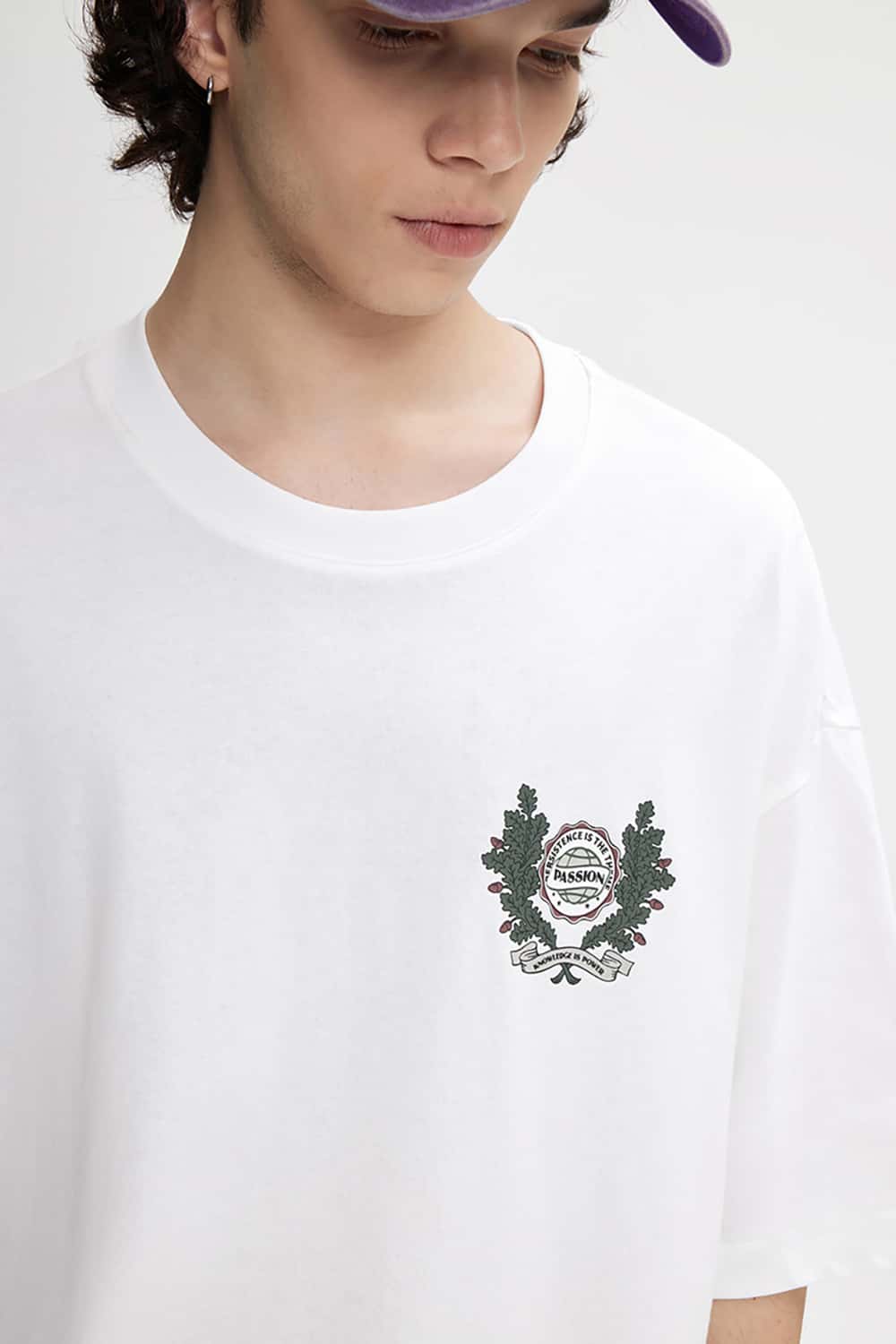"Passion" Print Casual Streetwear Loose-Fit Short Sleeve T-Shirt