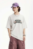 Men's Cupid Graphic Loose-Fit Tee - Beige Gray