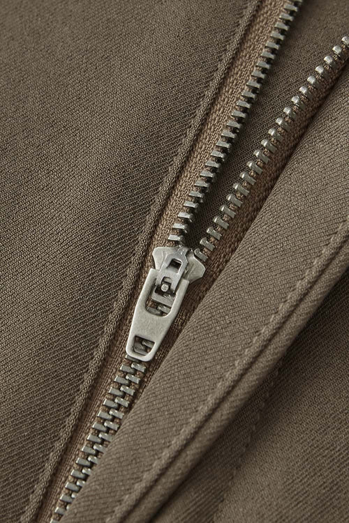 Draped Casual Trousers - Dark Brown