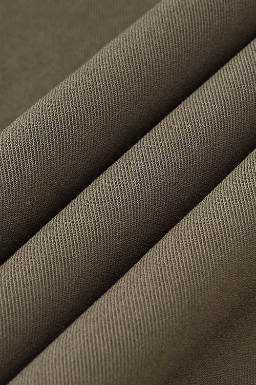 Draped Casual Trousers - Dark Brown
