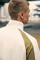Water-Repellent Color-Block Active Over-Shirt - Beige Gray
