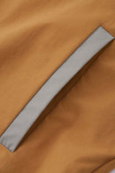 Water-Repellent Color-Block Active Over-Shirt - Brown
