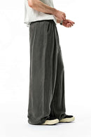 Cooling Wide-Leg Casual Trousers - Dark Gray