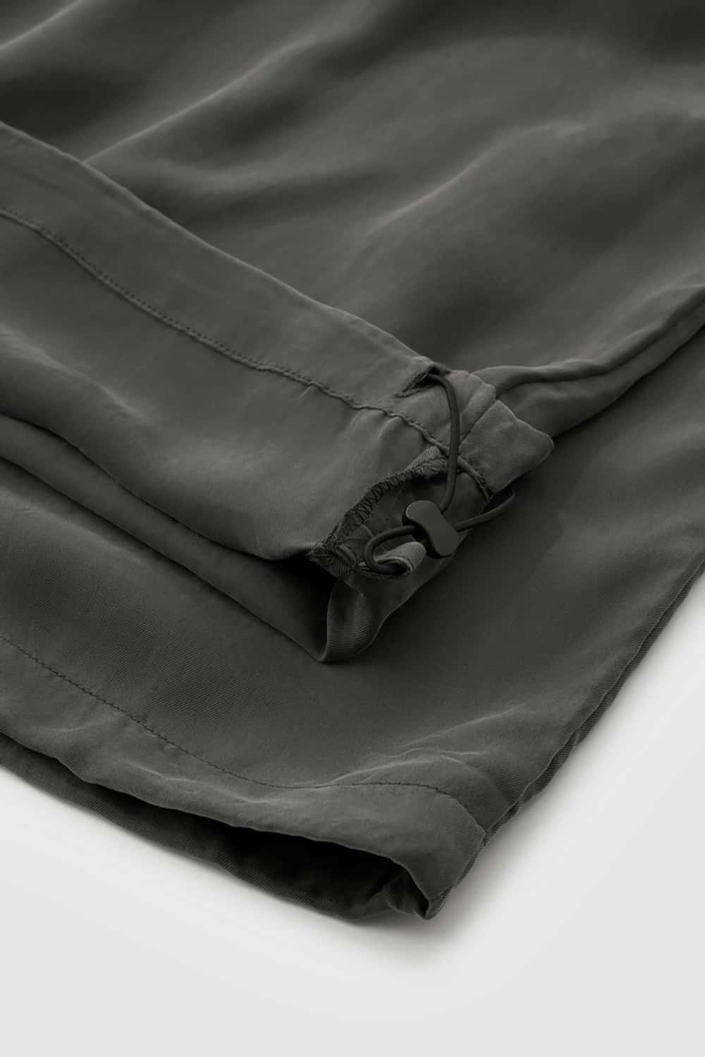 Luxurious Copper Ammonia Silk Wide-Leg Pants with Draped Texture