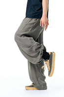 Cooling Wide-Leg Casual Trousers - Light Gray