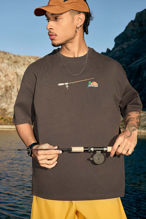 Heavyweight Loose Graphic Tee - Earth Brown
