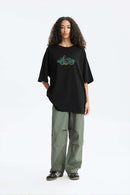 Premium Puff-Print Graphic Tee - Black