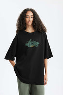 Premium Puff-Print Graphic Tee - Black