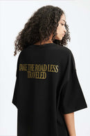 Premium Puff-Print Graphic Tee - Black