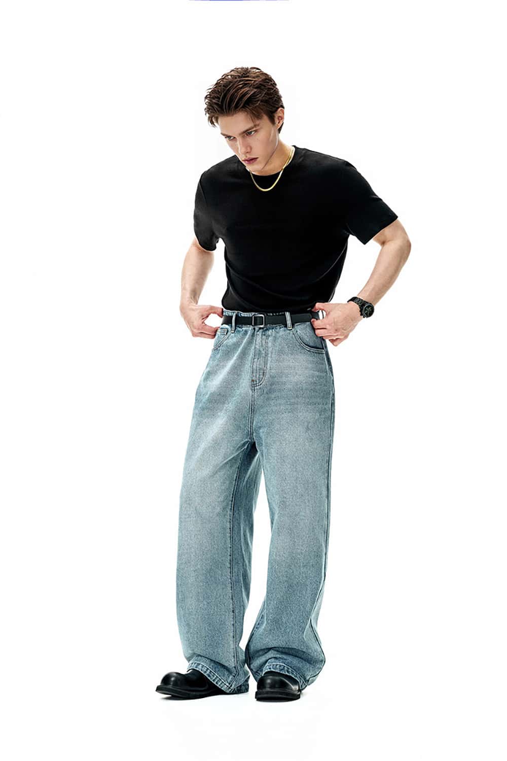 Comfortable Wool Blend Base Layer T-Shirt - Street Style Slim Fit Short Sleeve