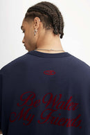 Pocket Flocked Graphic Tee - Royal Blue